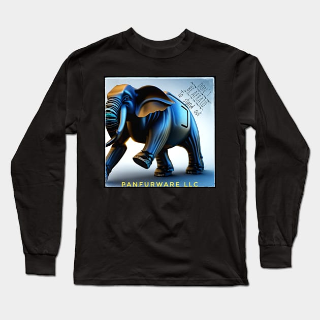 Don't be afraid to stand out. Be the Elephant Long Sleeve T-Shirt by panfurwarellc